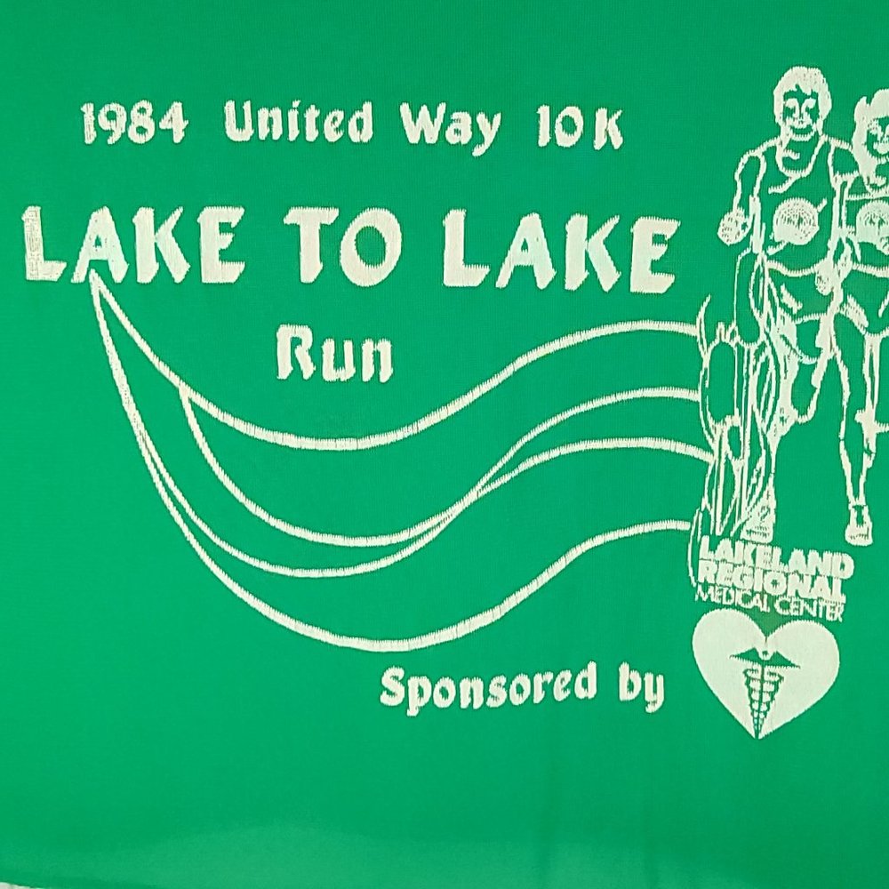 Vtg United Way Lake to Lake Graphic Tank Top T-Shirt Mens Med Kendron Runner 80s - Picture 4 of 8
